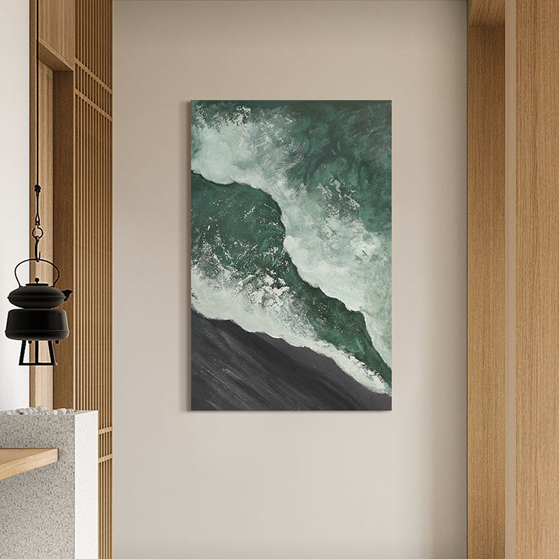 Hand-Painted Textured Acrylic Seascape Art - Original Sea Wave Painting for Modern Home & Office Wall Decor | Perfect for Living Room, Bedroom or Coastal Theme Interior Design