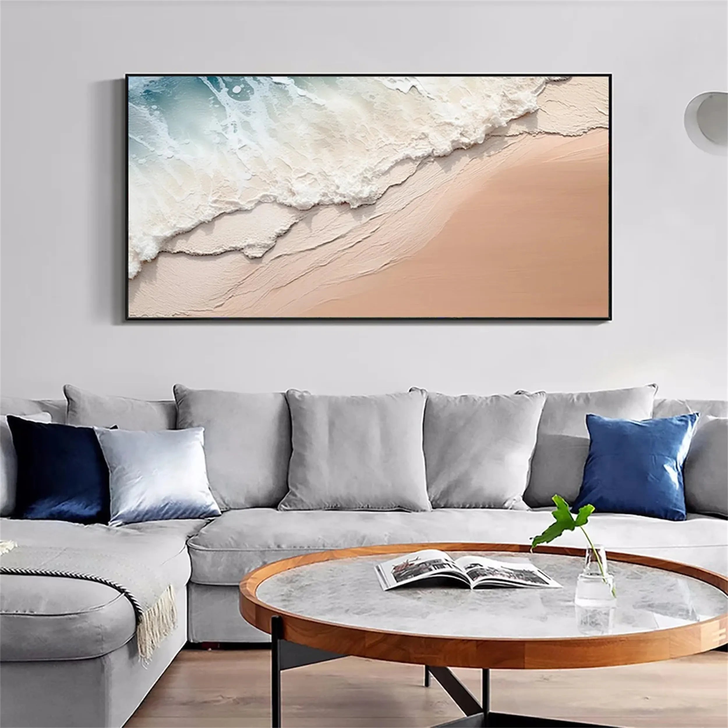 Ocean and Sky Painting #OS117 - Stunning Seascape Wall Art for Home & Office Decor - Perfect for Living Room, Bedroom, or Beach House