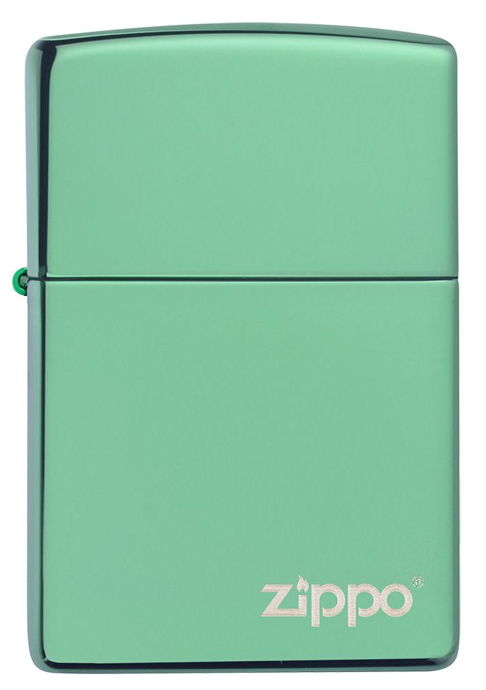 Classic High Polish Green Zippo Lighter with Logo - Windproof Refillable Metal Lighter for Outdoor Camping, Hiking & Everyday Carry (EDC)