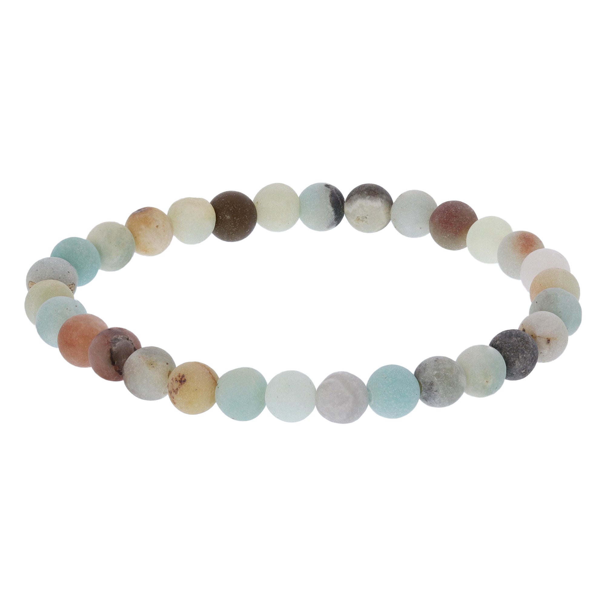 6mm Matte Amazonite Gemstone Beads Stretch Bracelet for Men & Women - Yoga, Meditation & Everyday Wear