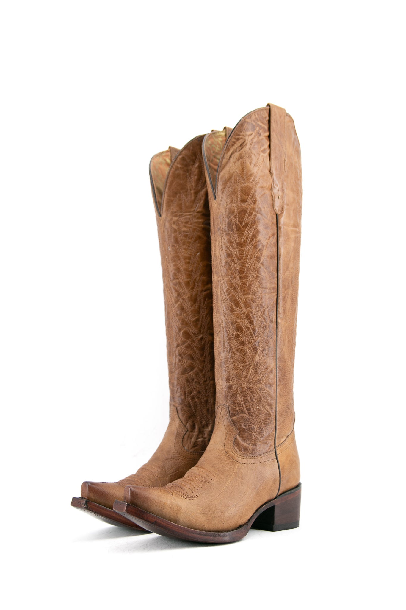 Valentina Tall Neutral Snip Toe Cowgirl Boots for Women - Western Riding & Country Fashion Boots for Everyday Wear