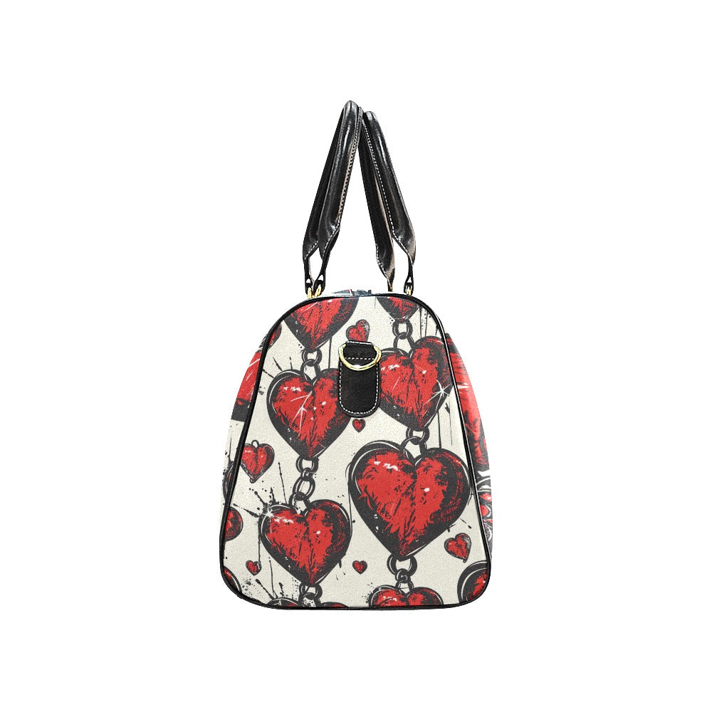 Chained Hearts Large Travel Bag - Stylish Durable Carry-On Luggage for Women & Men - Perfect for Airplane, Road Trips & Weekend Getaways