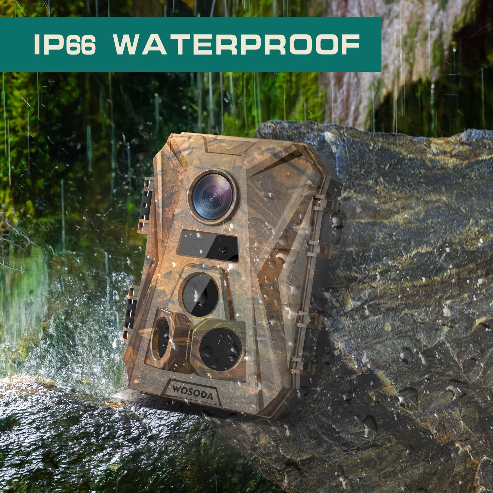 4K 48MP Mini Trail Camera 3 Pack - Hunting Game Camera with 2.0'' LCD Screen, Night Vision, Motion Activated & Waterproof - 120° Wide-Angle No Glow LEDs for Outdoor Wildlife Monitoring, Security & Nature Observation