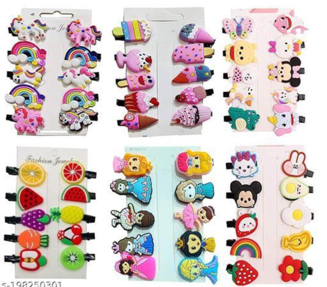 10-Piece Cute Hair Clips Set for Girls - Mix Designs Barrettes & Hairpins for Toddlers & Kids (Perfect for School, Parties & Daily Hair Accessories)