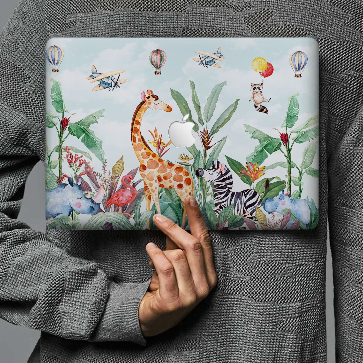 Premium MacBook Case with Rainforest Animal Design - Durable & Stylish Laptop Cover for MacBook Air/Pro - Perfect for Work, Travel & School
