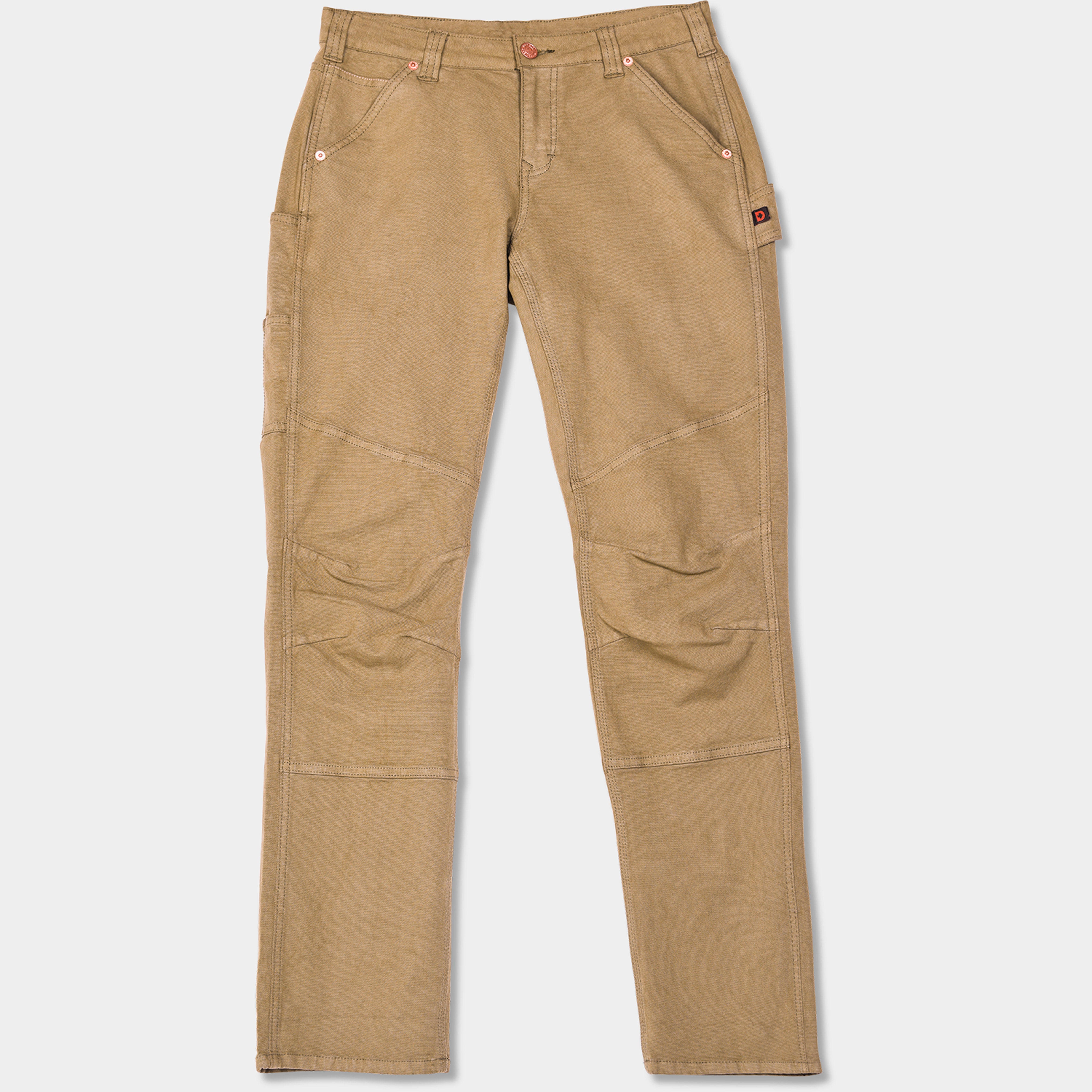 Dovetail Workwear Women's GO TO Double Front Canvas Stretch Pants - Durable & Comfortable Work Pants for Construction, Landscaping & Outdoor Jobs