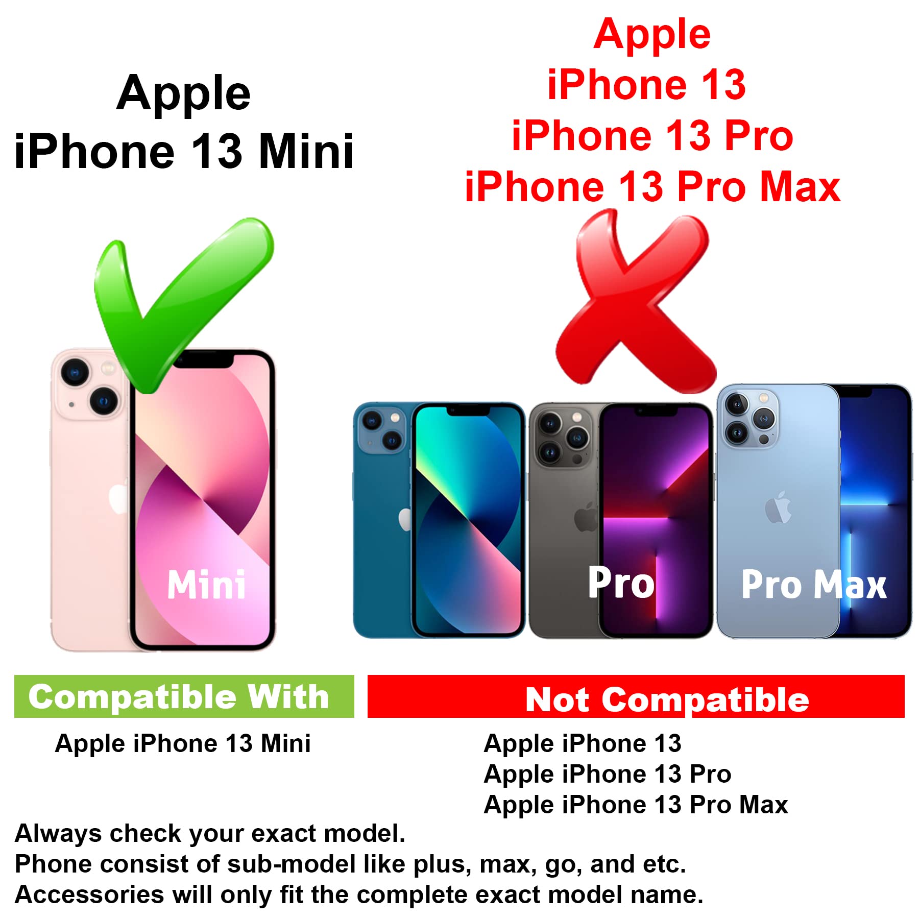 VIBECover Slim Protective Case for Apple iPhone 13 Mini | Flexible TPU Shockproof Cover with Total Guard Technology | Perfect for Pet Owners & Outdoor Activities