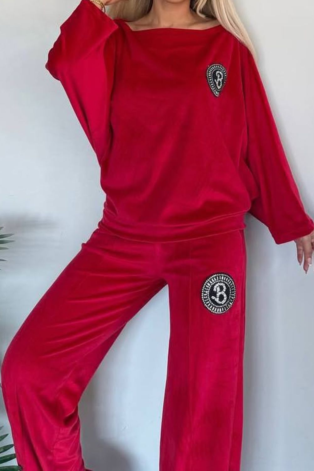 Full Size Long Sleeve Top and Pants Travel Set - Comfortable Loungewear for Women | Perfect for Airplane, Hotel & Vacation Outfits | Soft & Stylish Matching Outfit