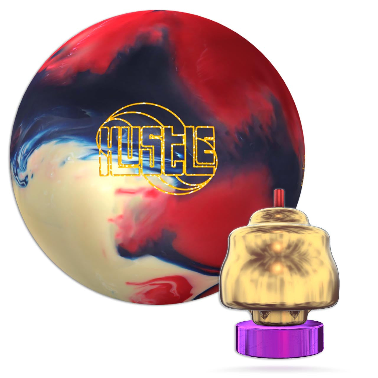 Roto Grip Hustle USA Bowling Ball - High Performance Reactive Resin for Hook & Strike - Perfect for League Play & Tournament Bowlers