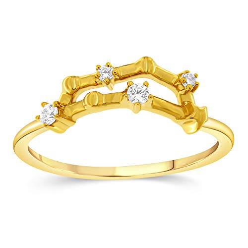 CAPRICORN-Yellow Gold Over Sterling Silver