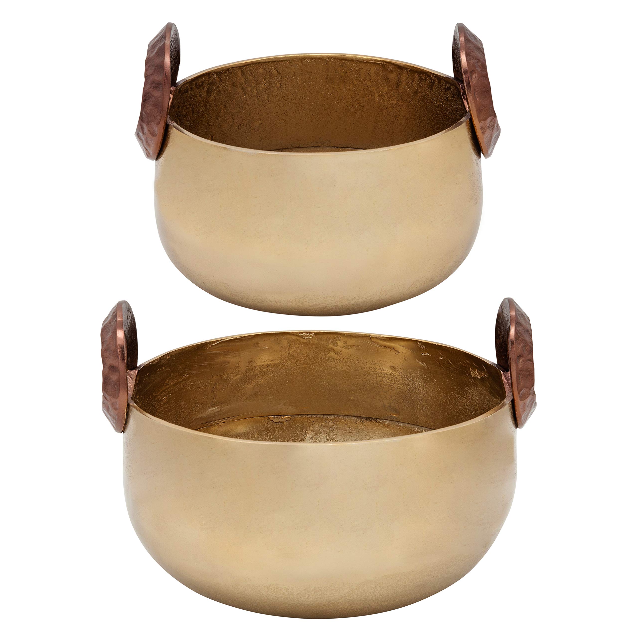 Sagebrook Home Set of 2 Metal Bowls - 10