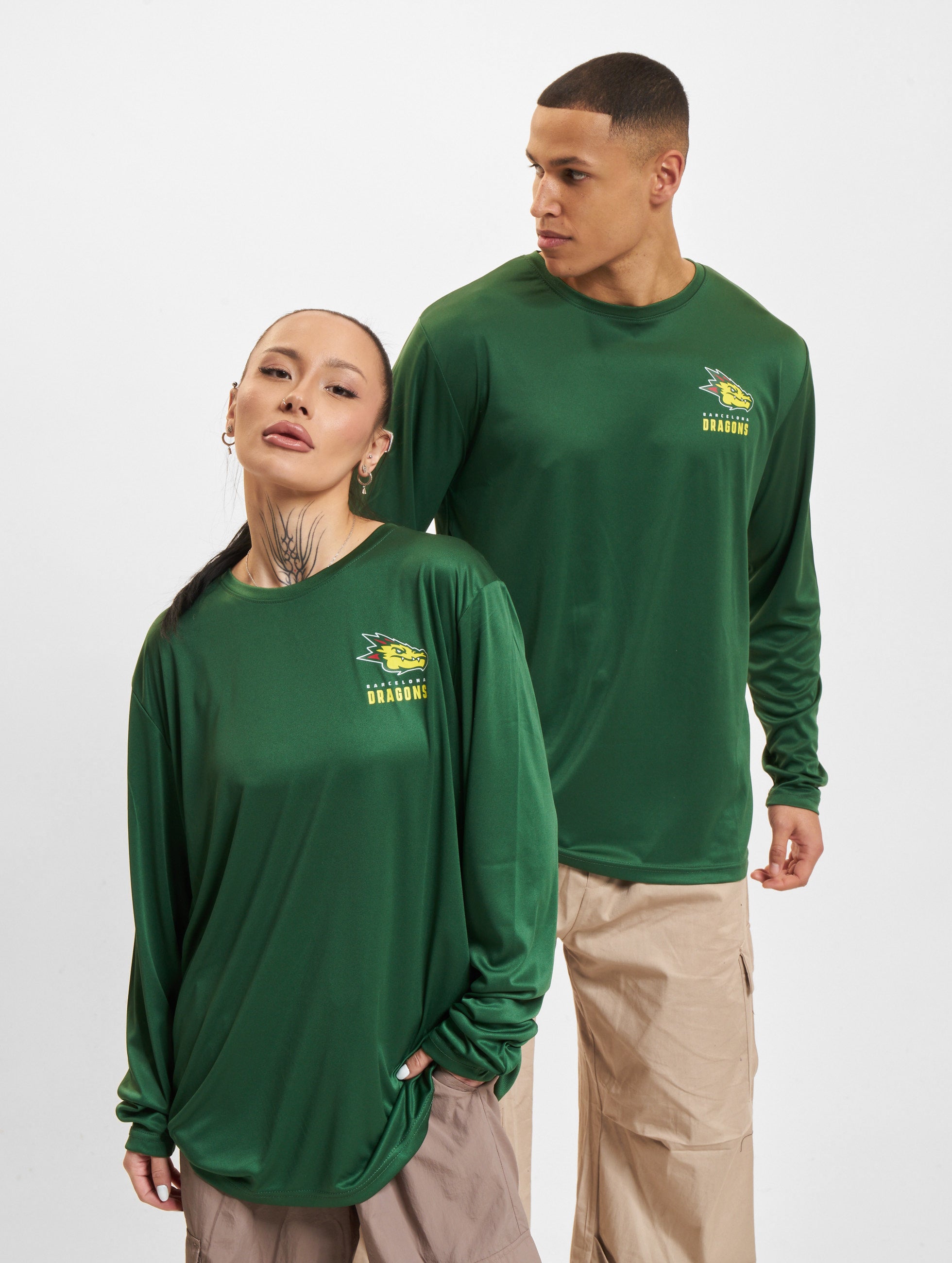 Barcelona Dragons Performance Long Sleeve Shirt - Moisture Wicking Athletic Top for Football Training & Outdoor Sports