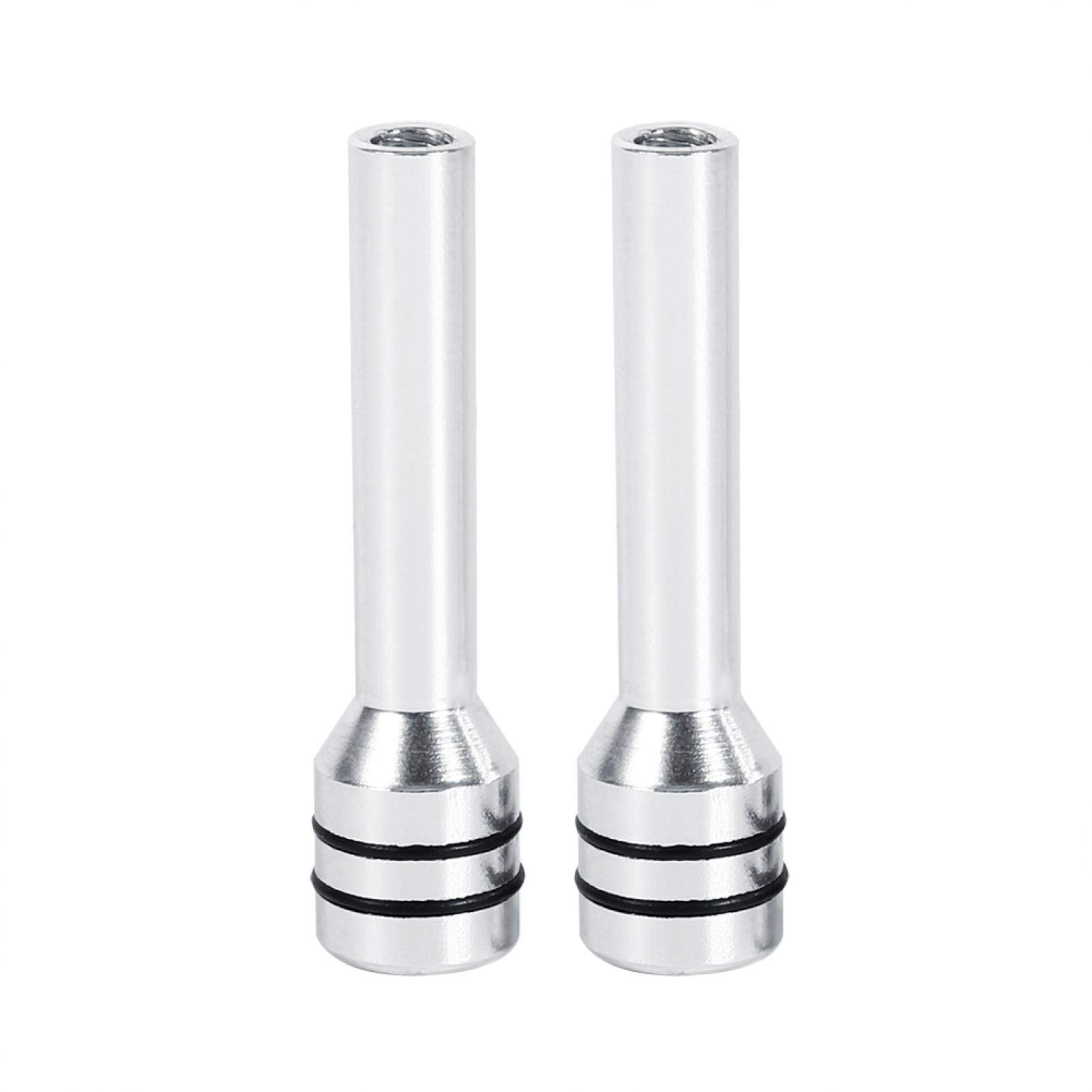 Universal Aluminum Car Door Lock Knobs (2Pcs) - Interior Lock Knob Pins Cover for Car, SUV, Truck - Durable & Stylish Silver Finish - Perfect for Vehicle Security & Door Handle Protection