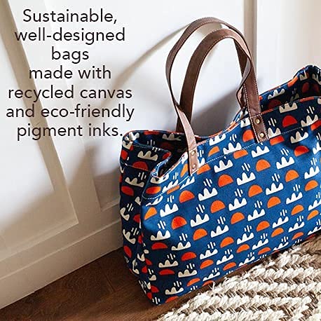Maika Market Tote Bag - Stylish & Durable Reusable Shopping Bag for Groceries, Beach, Work & Travel | Eco-Friendly Cotton Canvas Carryall