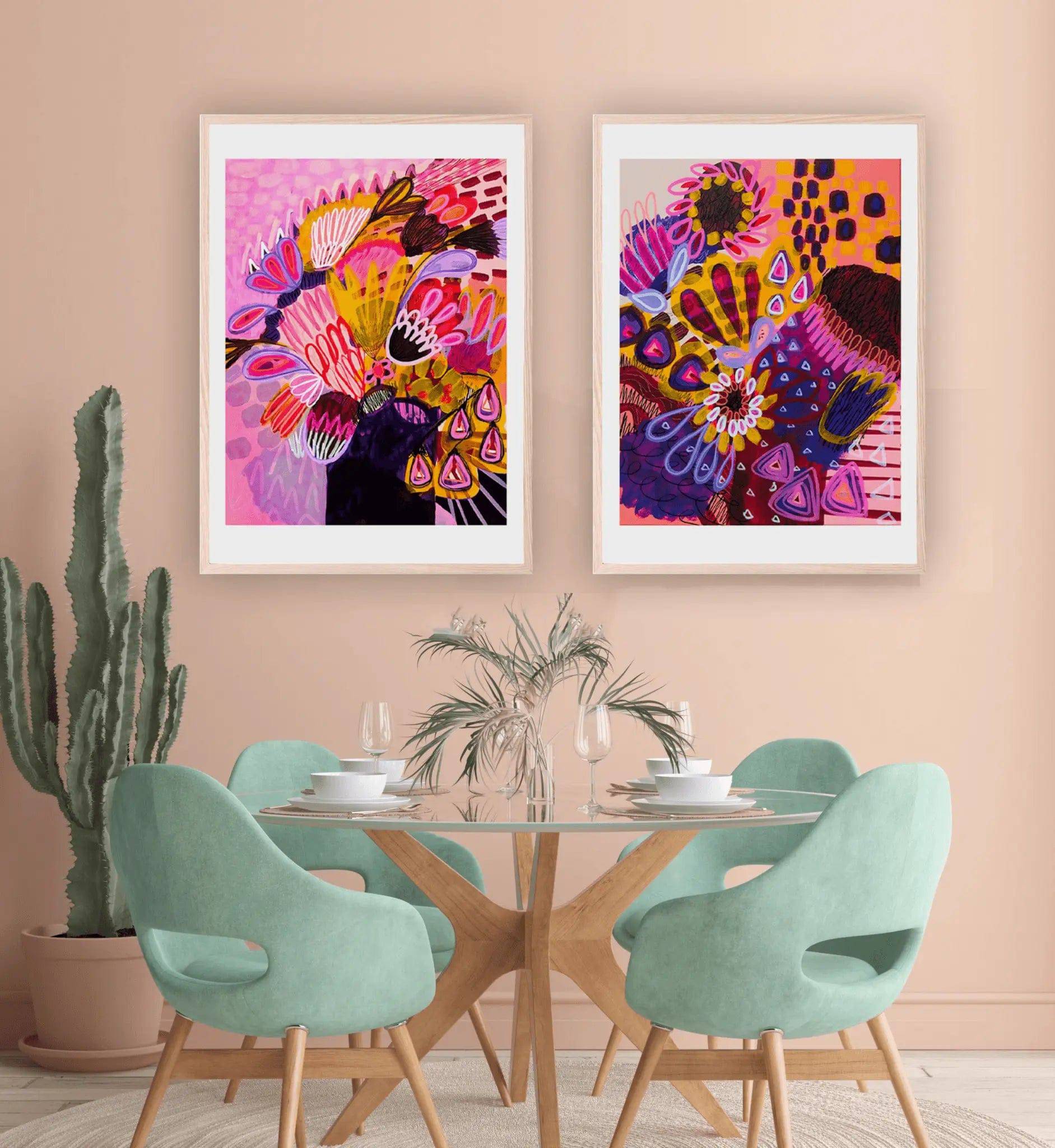 Abstract Art Prints of Australian Native Flowers - Stunning Wall Decor for Home, Office & Gallery | Perfect for Modern & Boho Interiors