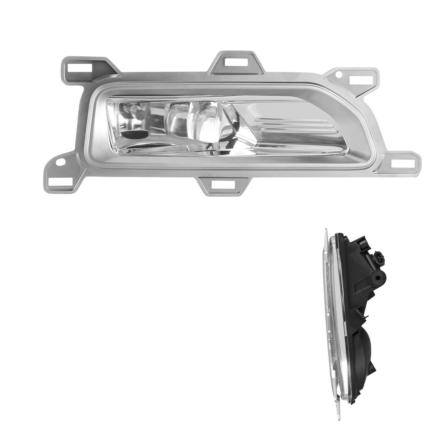 ROXX Fog Lights Assembly for 2020-2025 Nissan Titan - Chrome Bezel Fog Lamps with Wiring Kit, Switch & H8 Halogen Bulbs (Driver & Passenger Side) | Enhanced Visibility for Night Driving & Bad Weather Conditions