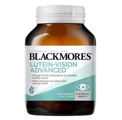 Blackmores Lutein Vision Advanced Eye Support Supplement with Lutein & Zeaxanthin - Supports Healthy Vision & Eye Comfort for Digital Screen Users & Gamers