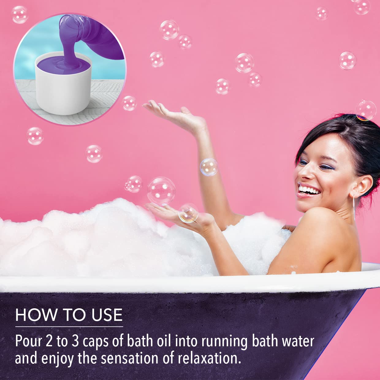 AROMATIKA Calming Bubble Bath with Chamomile, Lavender & Vanilla - 1000ml Relaxing Aromatherapy Bath Soak for Stress Relief & Muscle Therapy - Perfect for Spa Nights, Self-Care Routines & Gift Sets