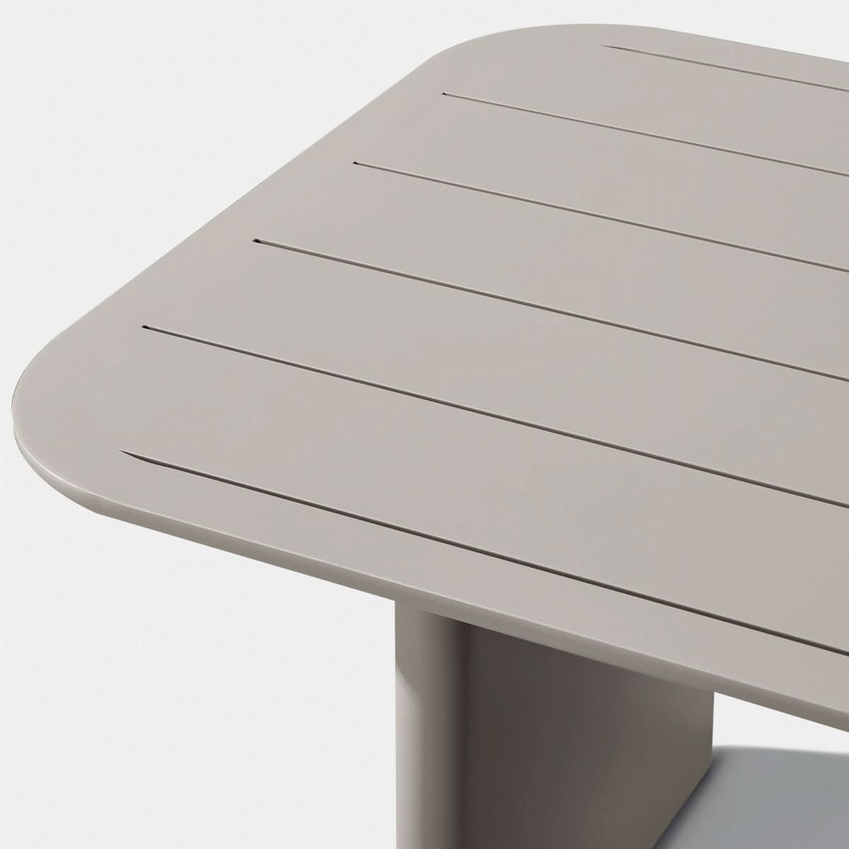 Victoria Aluminum Slatted Dining Table 81