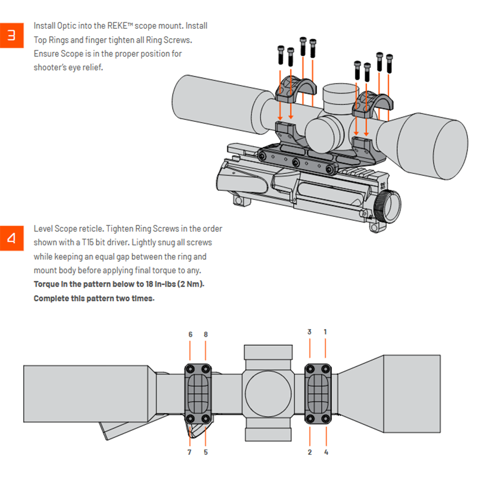 Unity Tactical REKE™ Scope Mount - 30mm, 34mm & 35mm Rifle Scope Rings | Precision Optics Mounting System for Hunting & Shooting Accessories