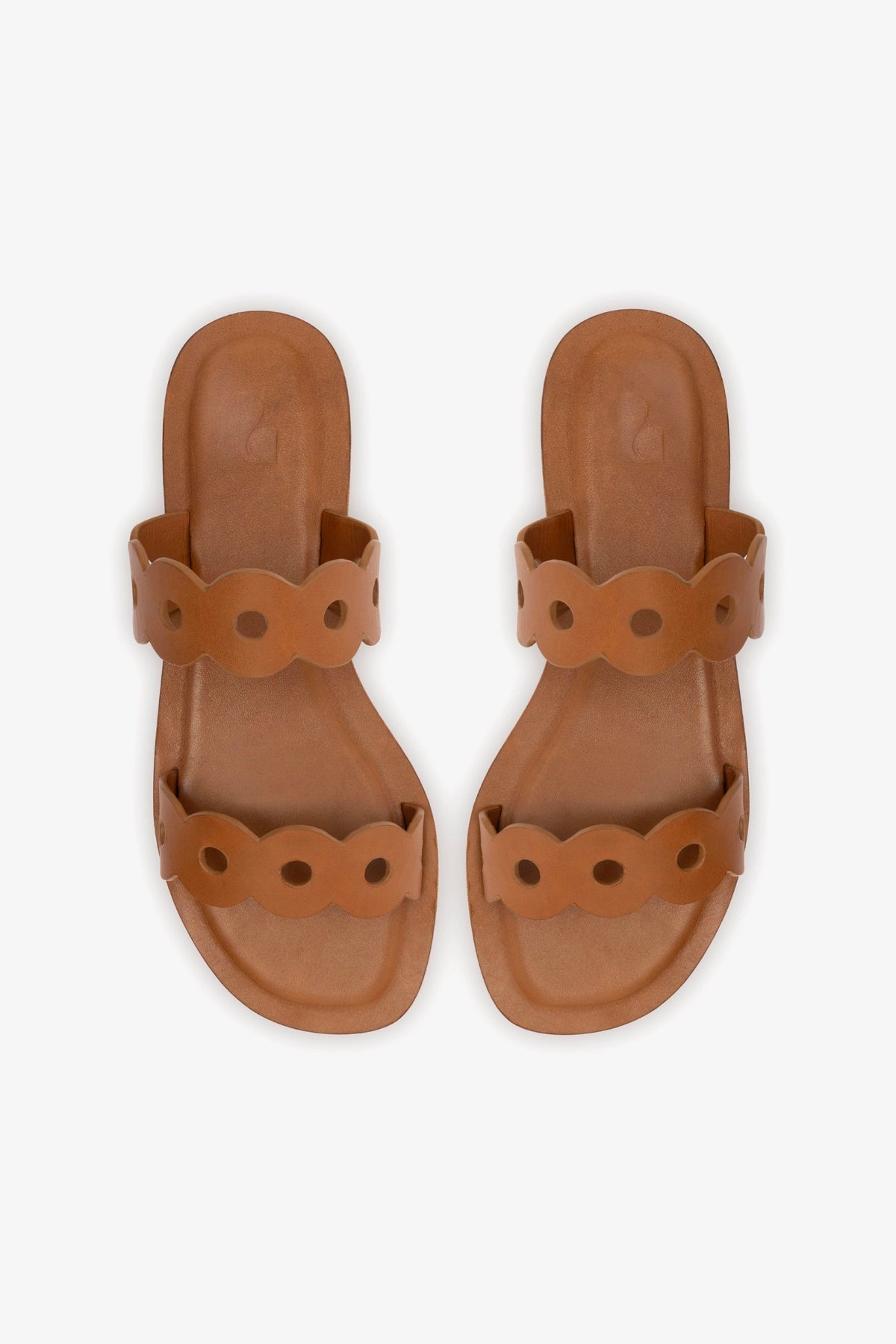 Florence Flat Mule Shoes - Light Caramel Genuine Leather Slip-On Loafers for Women | Comfortable Casual & Office Wear