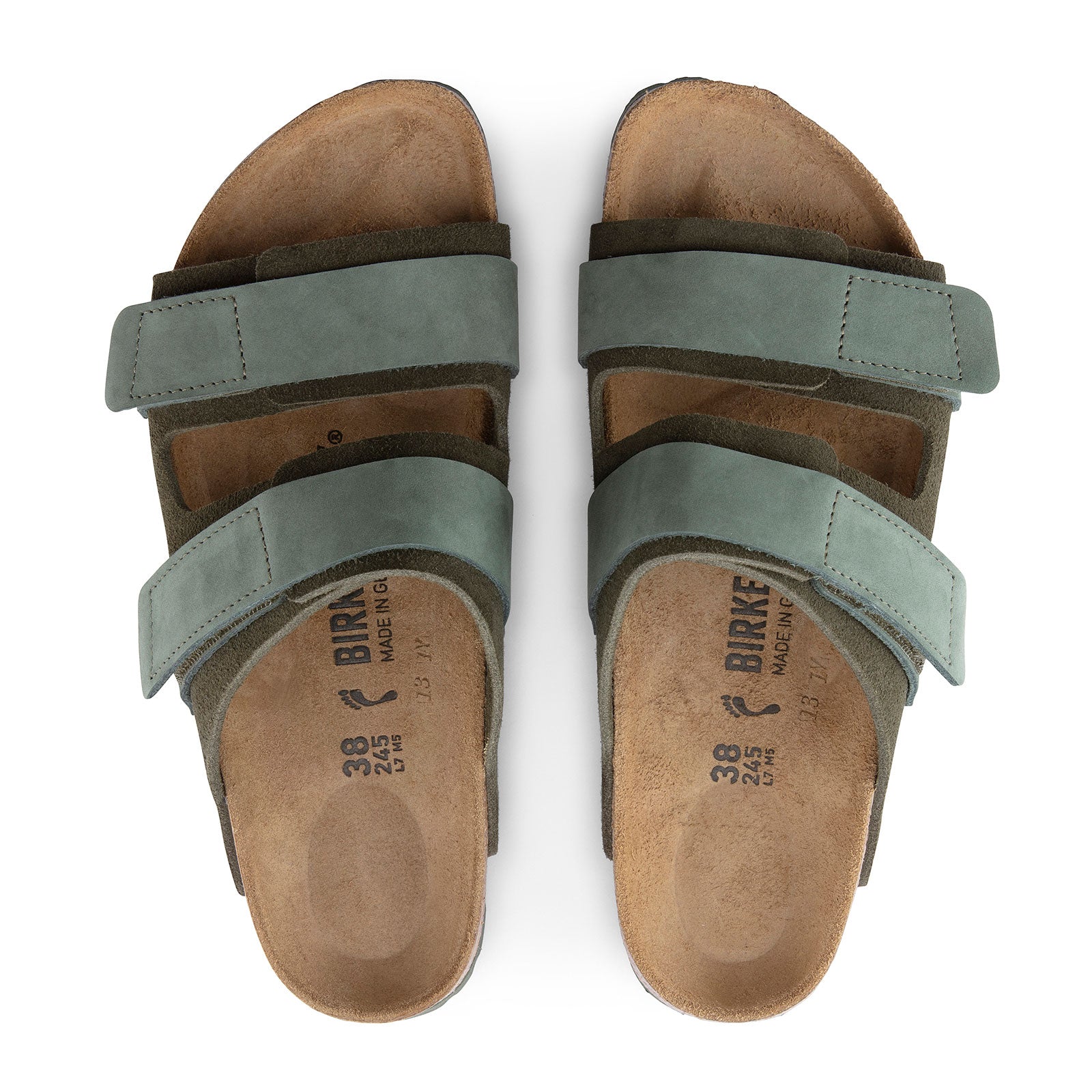Birkenstock Uji Slide Sandals for Men - Comfortable Suede Thyme Sandals | Perfect for Beach, Pool, and Casual Summer Wear