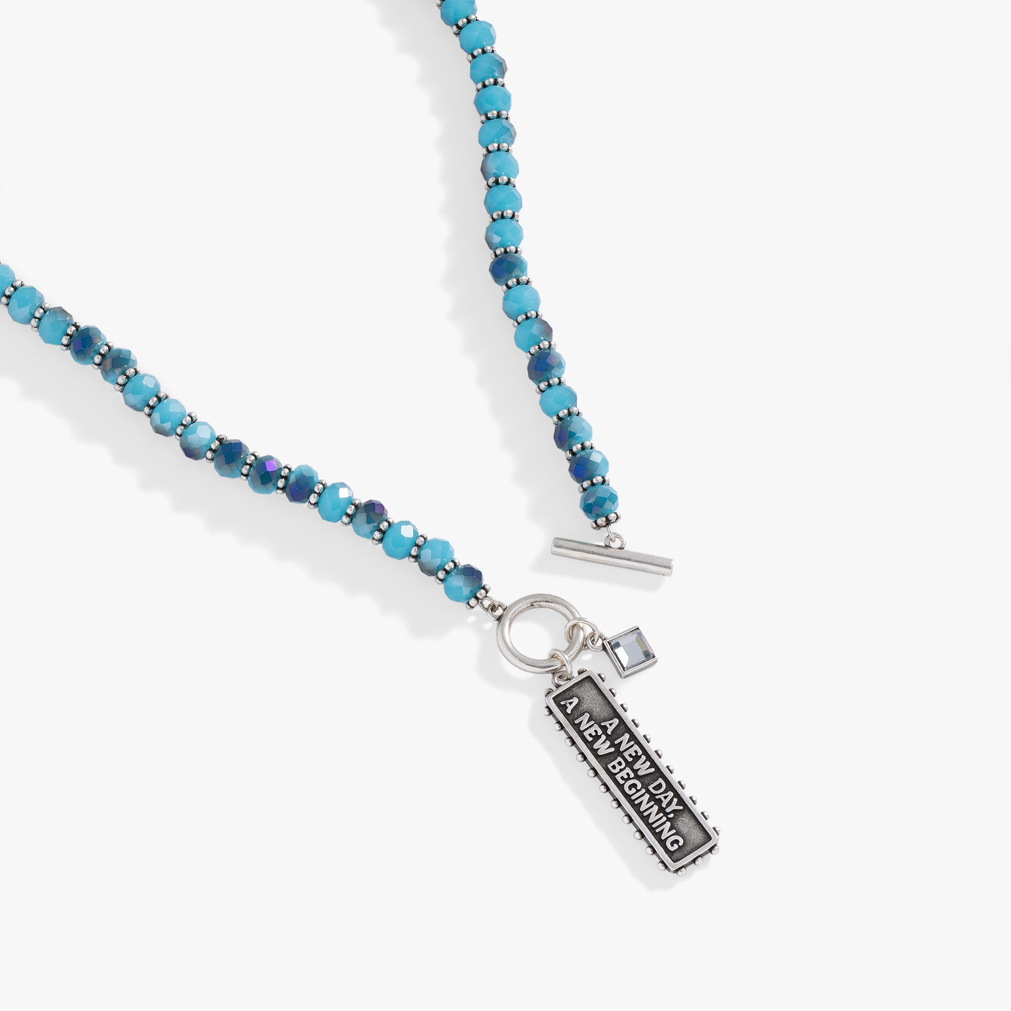 New Day New Beginning Toggle Necklace - Inspirational Jewelry for Women, Gift for Her - Perfect for Daily Wear, Special Occasions & Motivational Gifts