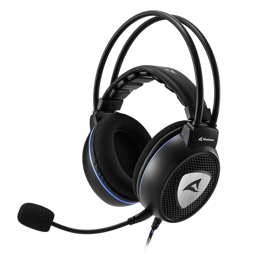 Sharkoon Skiller SGH10 Stereo Gaming Headset with Microphone - Noise Cancelling Over-Ear Headphones for PC, PS4, Xbox - Perfect for Gaming, Streaming & Online Classes