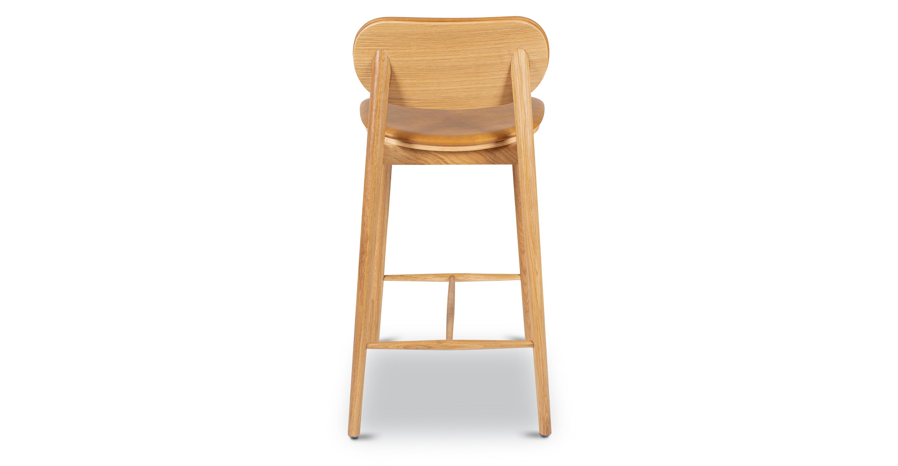 Bonato Leather Counter Stool - Modern Bar Stool with Cushioned Seat, Adjustable Height for Kitchen Island, Breakfast Bar & Home Decor