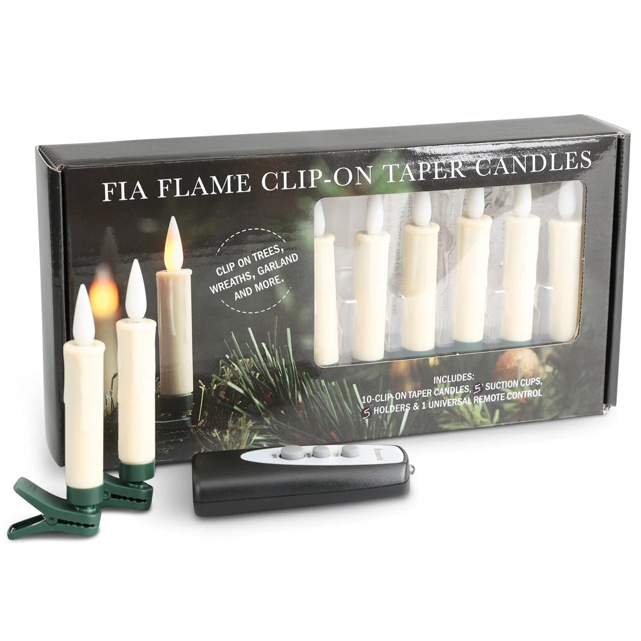 Battery Operated Clip-On Christmas Tree Candles - Warm White LED Lights for Holiday Decor, Home & Party Decoration