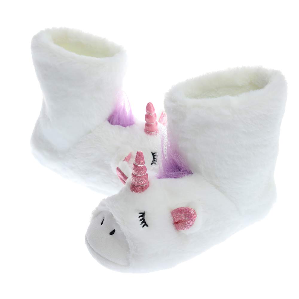 Unicorn Plush Slippers for Women - Soft Fluffy Indoor/Outdoor Sneakers - Cozy Cute Girls House Shoes | Perfect for Lounge, Sleepovers & Gift Giving