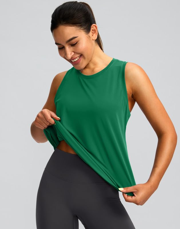 Women's Racerback Workout Tank Tops - Sleeveless Athletic Shirts for Yoga, Running & Gym - Loose Fit Comfort for Active Women | Perfect for Fitness, Training & Casual Wear