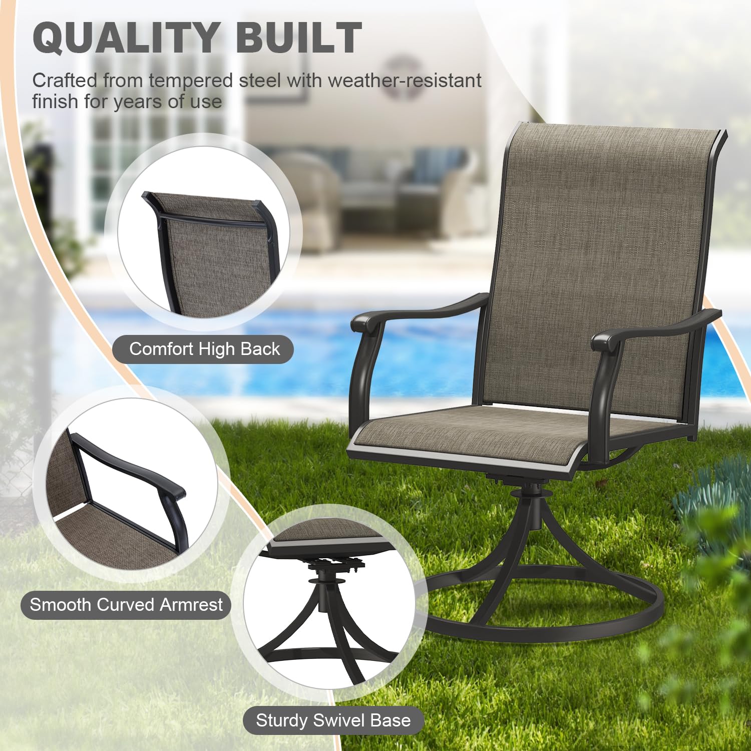 VICLLAX 3-Piece Outdoor Bistro Set - 27.6