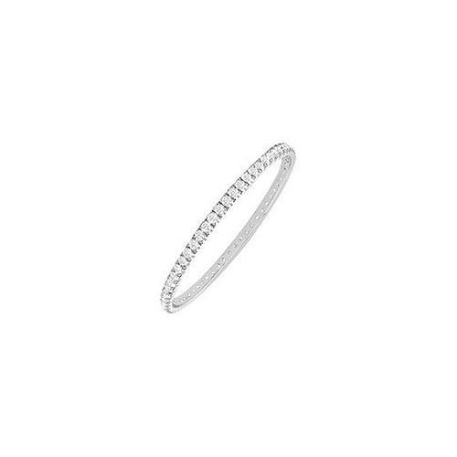 18K White Gold Diamond Eternity Bangle with 2.00 CT Diamonds - Elegant Wedding Gift, Anniversary Jewelry & Luxury Bracelet for Women