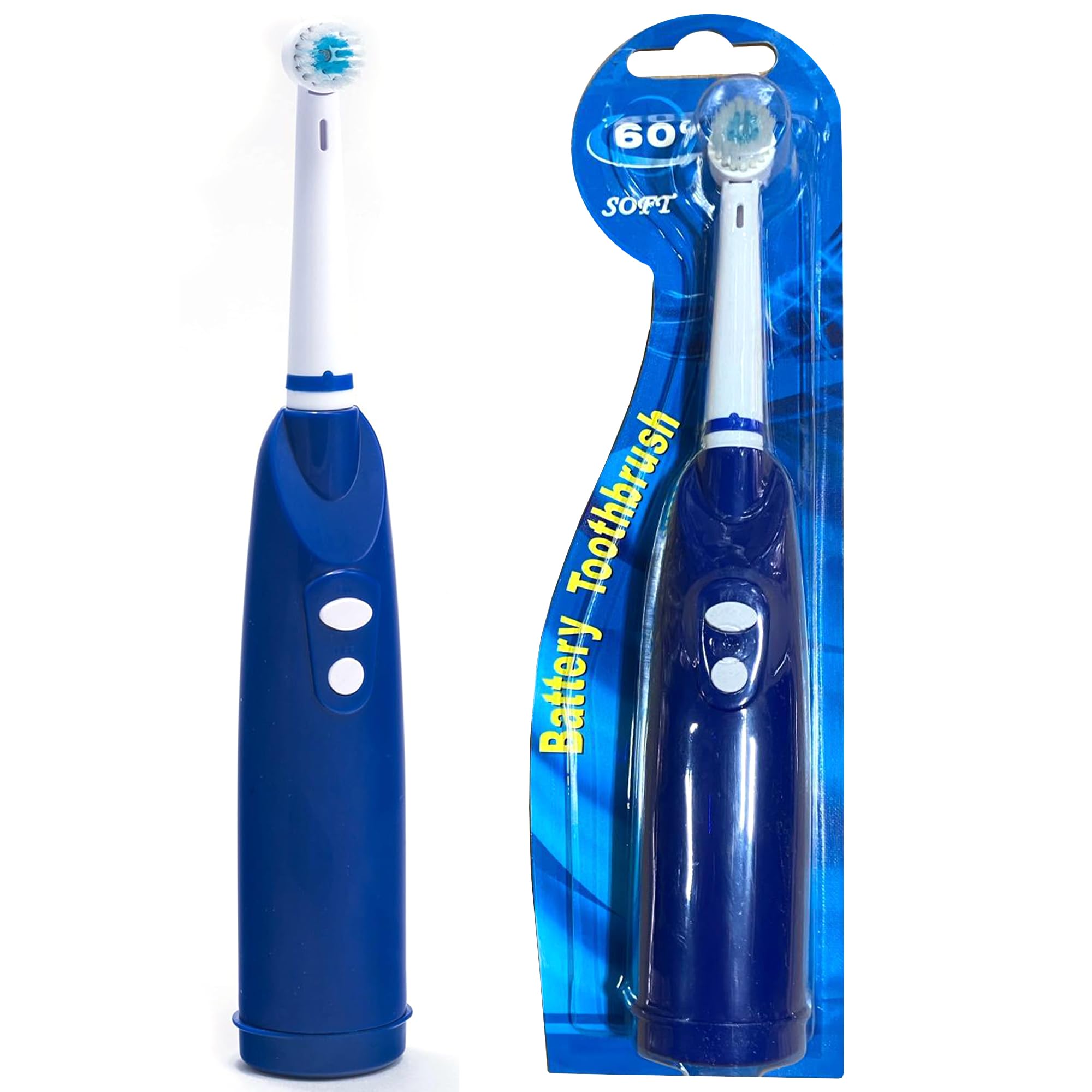 Rechargeable Electric Toothbrush for Adults & Kids - Battery Powered, Soft Bristles, 2-Minute Timer - Perfect for Travel, Home & Daily Oral Care