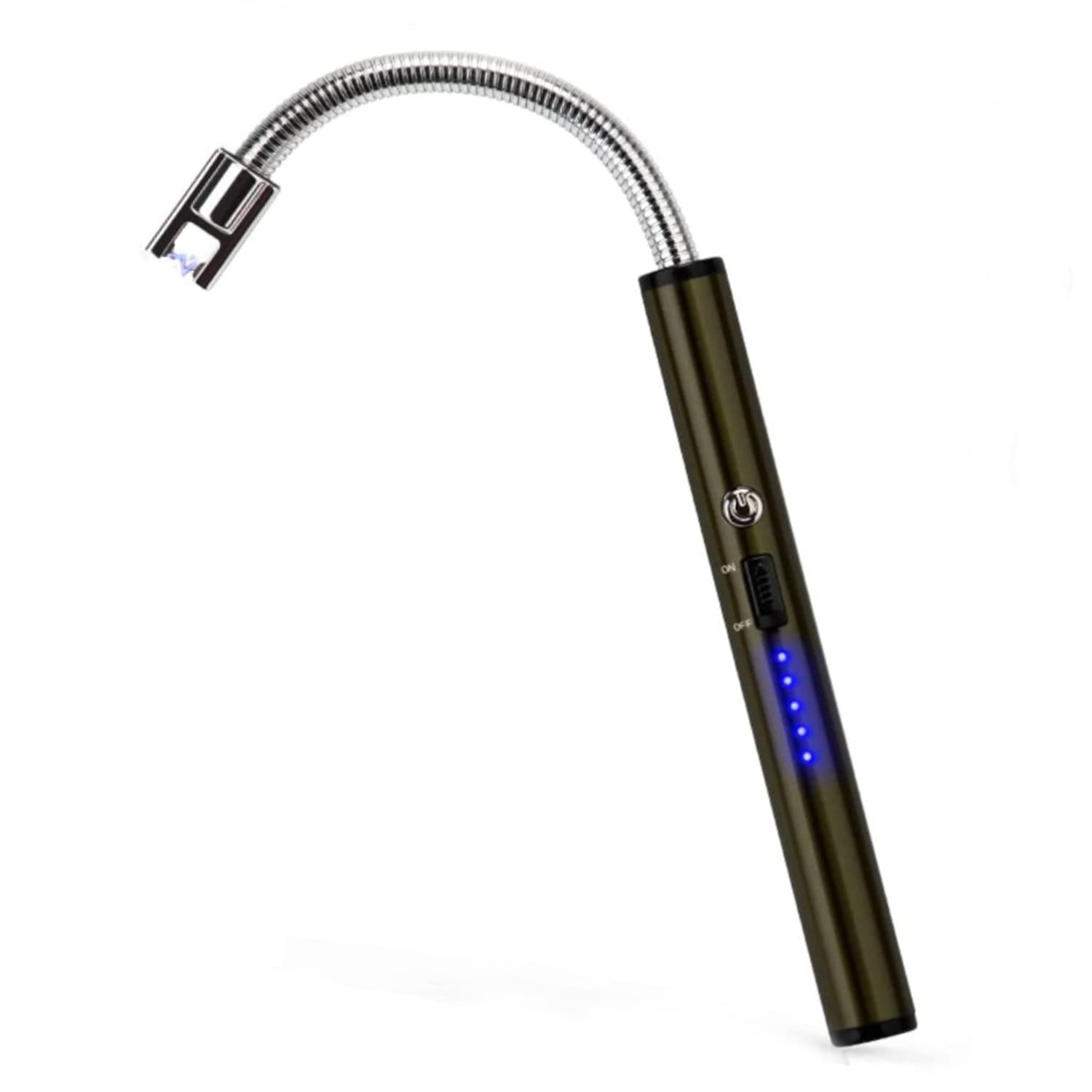 USB Rechargeable Arc Lighter for Candles, BBQ & Camping - Black