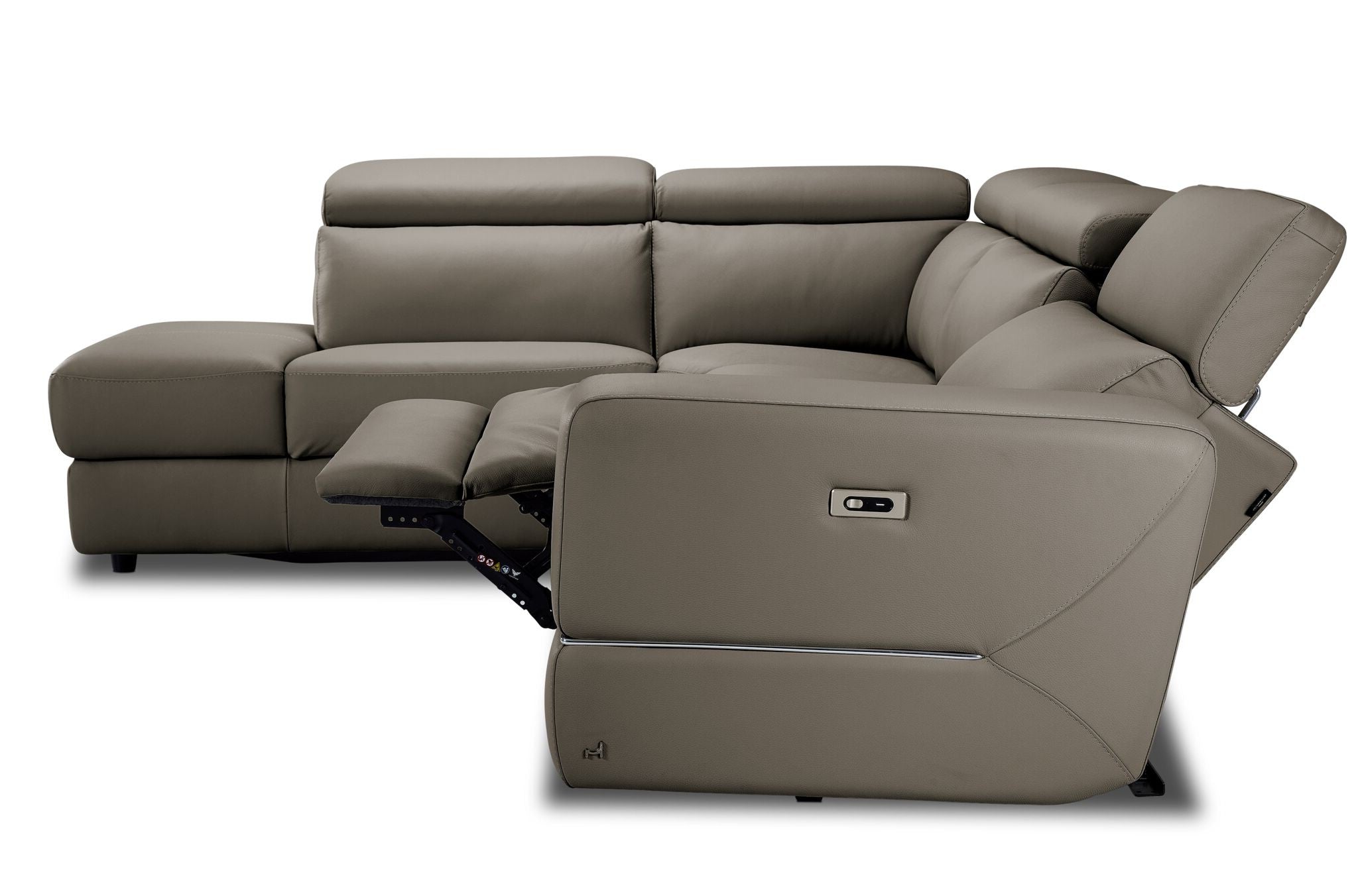 Bianca 3-Piece Power Reclining Sectional Sofa with Left-Facing Chaise in Tan - Perfect for Living Room, Home Theater & Family Gatherings