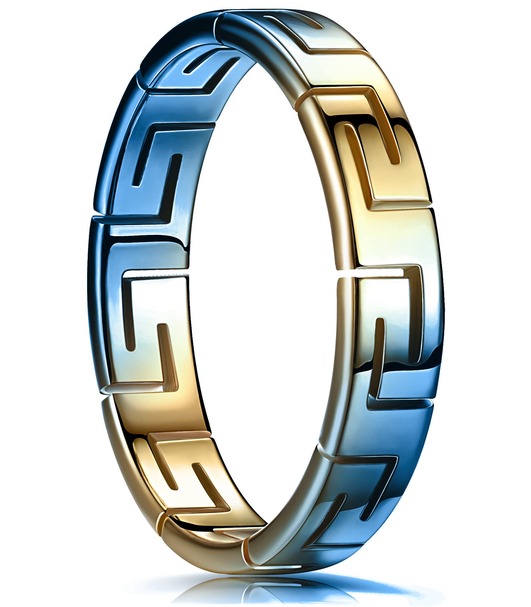 4mm Viking Stainless Steel Greek King Ring for Men & Women - Norse Mythology Inspired Couple Rings - USA Designed Jewelry for Engagement, Wedding & Everyday Wear