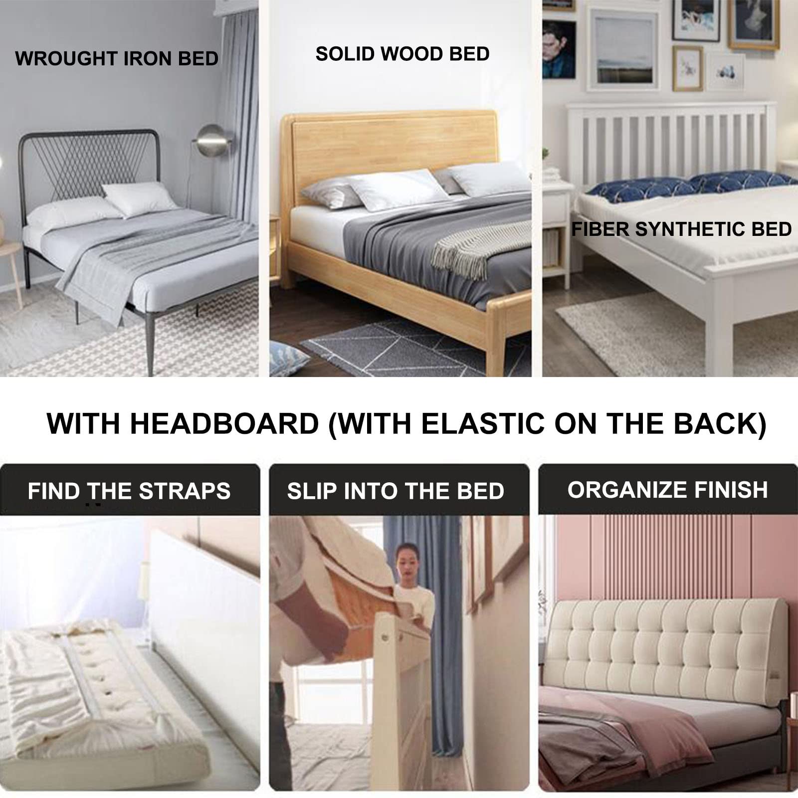 **Soft Wedge Headboard Cushion with Removable Cover - 74.8
