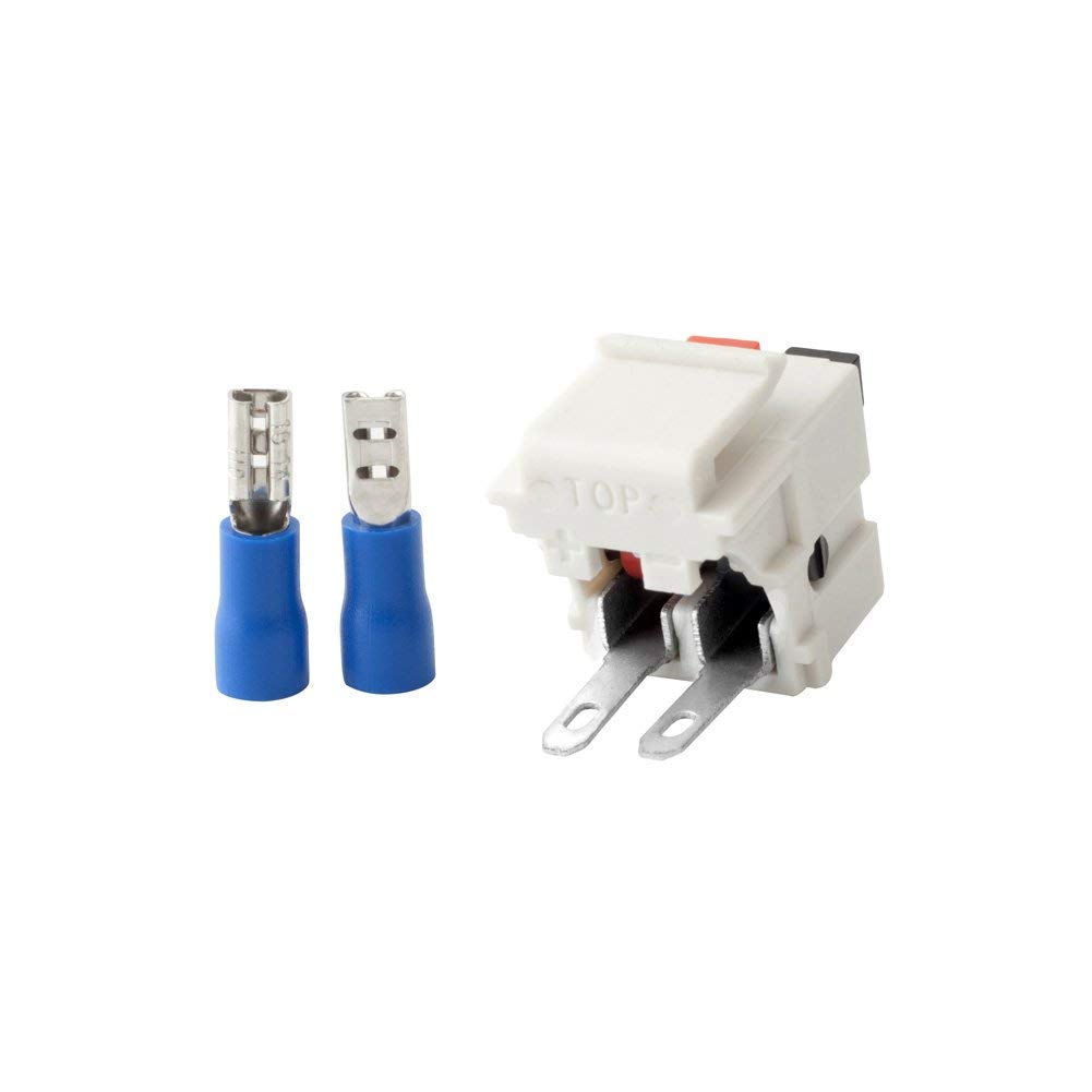 VSEER Speaker Keystone Jack - Spring Loaded Female to Female Audio Connector for Home Theater Wall Plates (2 Pack, White) - Perfect for In-Wall Speaker Installations & Home Theater Setups