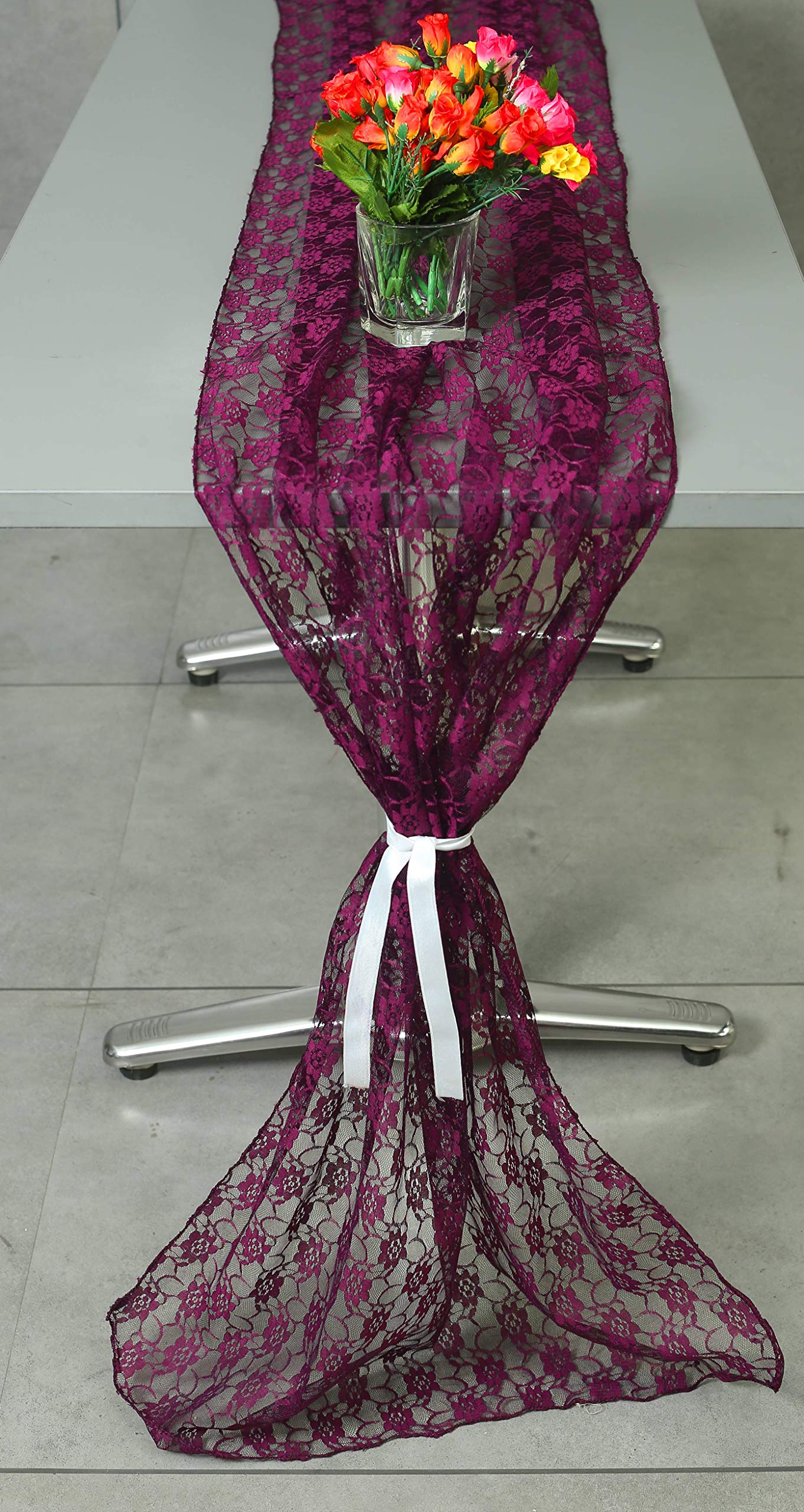 15-Pack Elegant Sheer Lace Table Runners 27