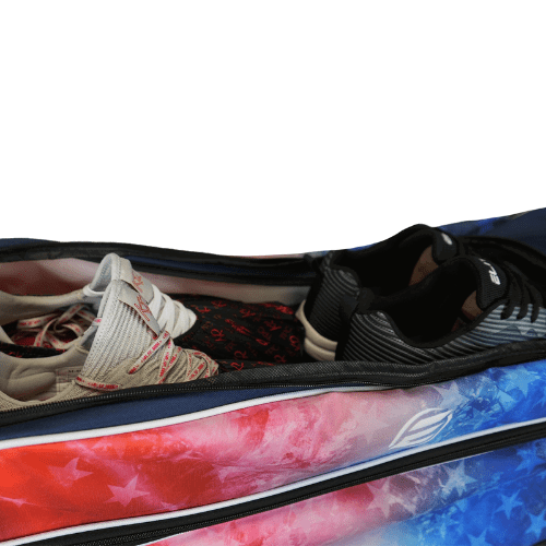 ELITE Basic Triple Roller Bowling Bag - Red, White & Blue Freedom Design | Perfect for League Play, Tournaments & Travel