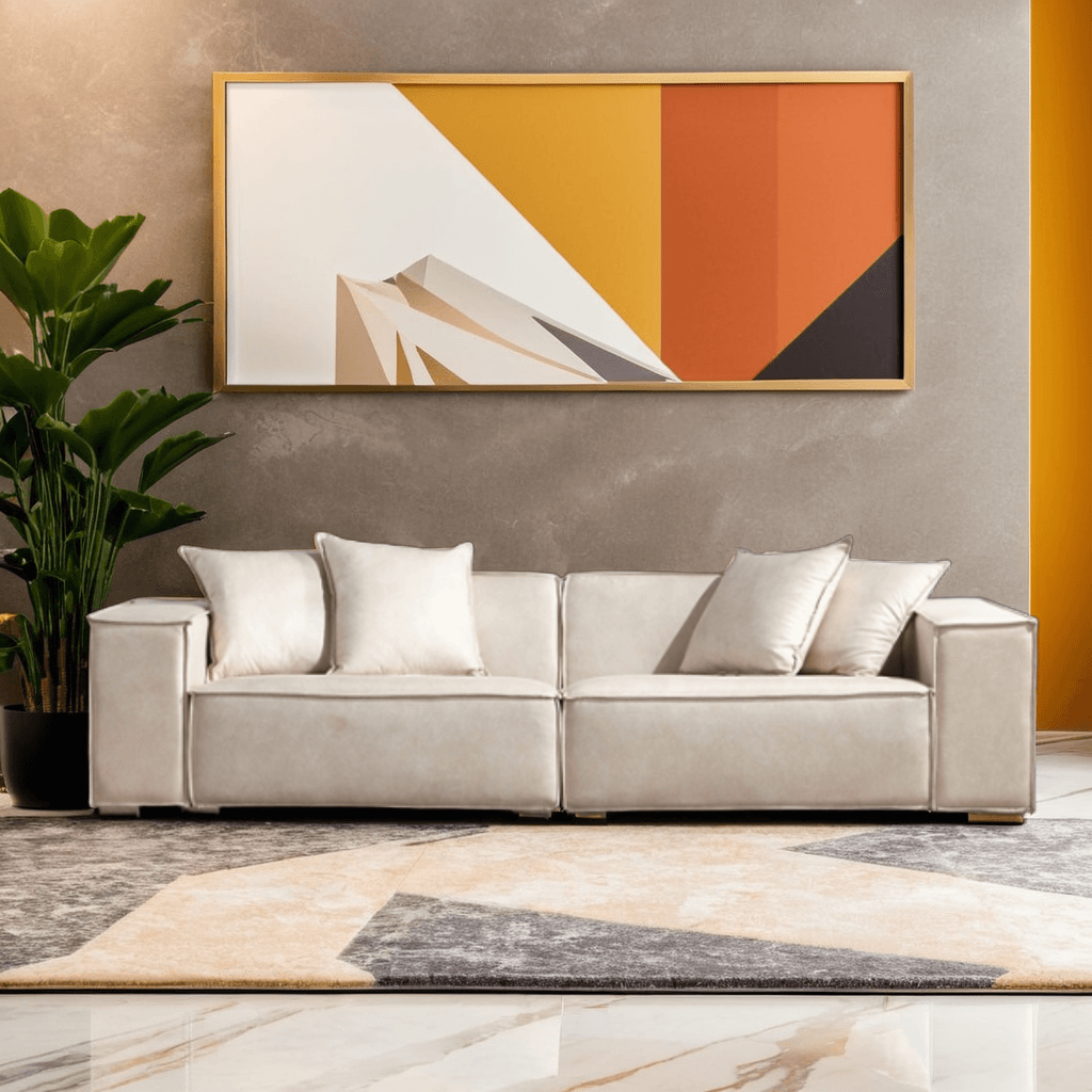 Mattia Fabric Sofa - Modern Comfortable Living Room Couch for Small Spaces, Home Office & Cozy Apartments | Perfect for Relaxing, Entertaining & Movie Nights