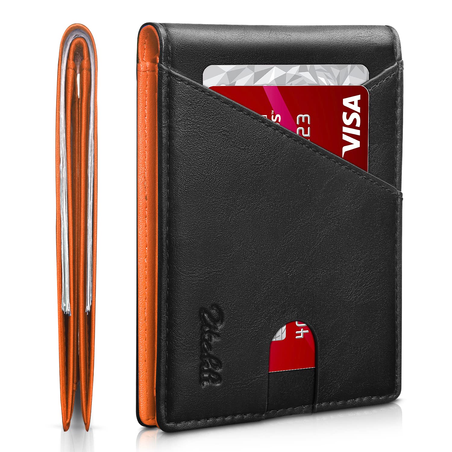 Zitahli Men's Slim RFID Blocking Leather Wallet - Premium Bifold Front Pocket Wallet with Gift Box, Leather Card Holder for Everyday Carry - Perfect for Travel, Business & Daily Use