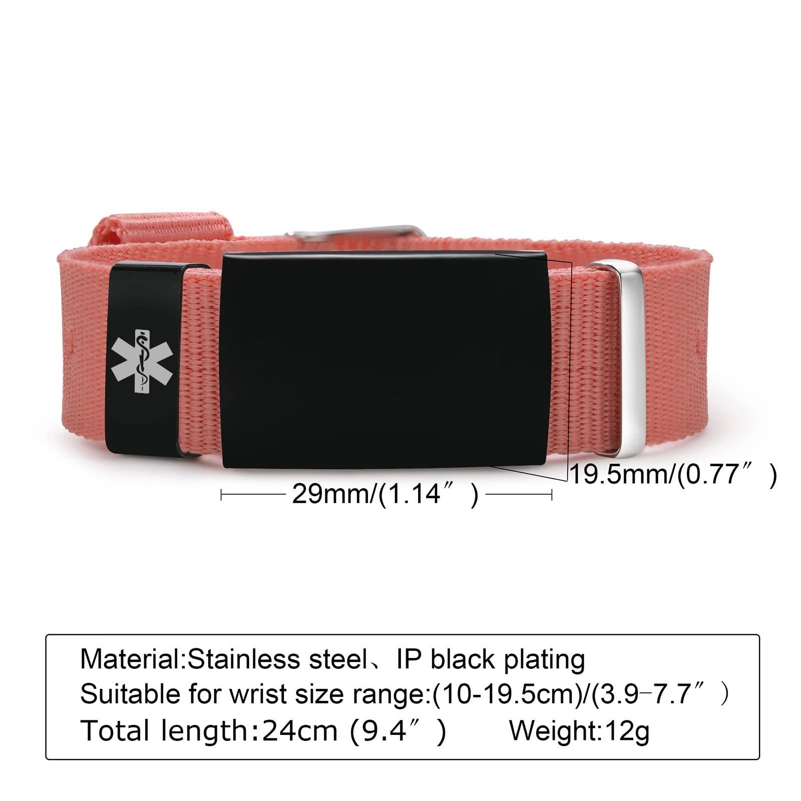 VNOX Medical Alert Bracelet for Men & Women - Custom Engraved Stainless Steel Sport Medical ID Bracelet - Perfect for Emergency Health Conditions, Allergies & Daily Wear