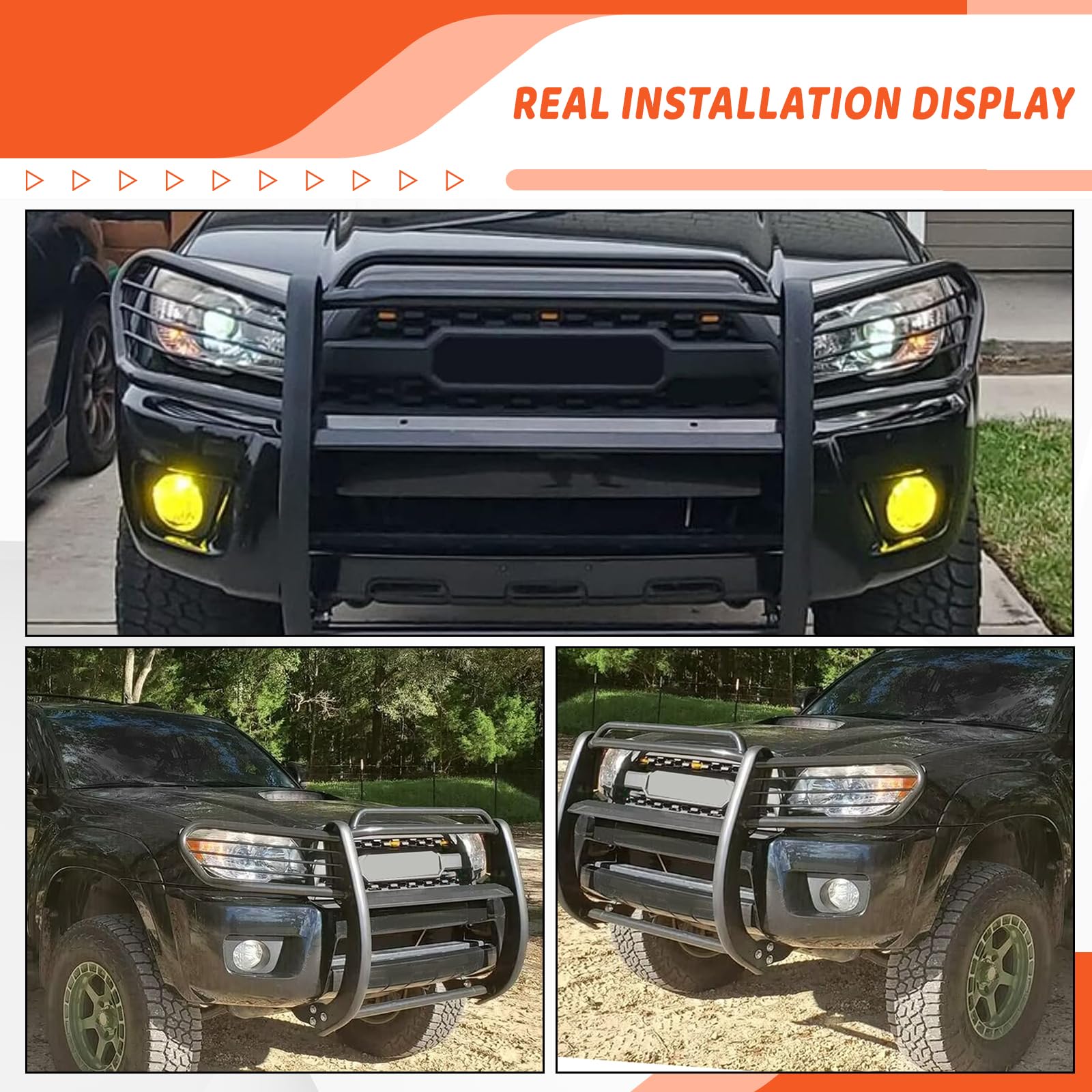 Kojem Heavy Duty Steel Front Bumper Grill Guard Compatible with 2003-2009 Toyota 4Runner | Black Powder Coated Bull Bar for Off-Road Protection & Enhanced Style | Perfect for Adventure, Hunting & Outdoor Exploration