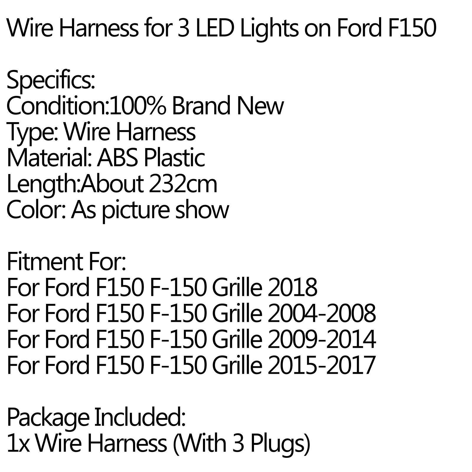 Artudatech Raptor Conversion Grill Grille Wire Harness Cable for Ford F-150 F150 with Front & Rear LED Lights | Off-Road Upgrade & Custom Truck Accessories | Perfect for Off-Roading, Truck Mods & Night Driving