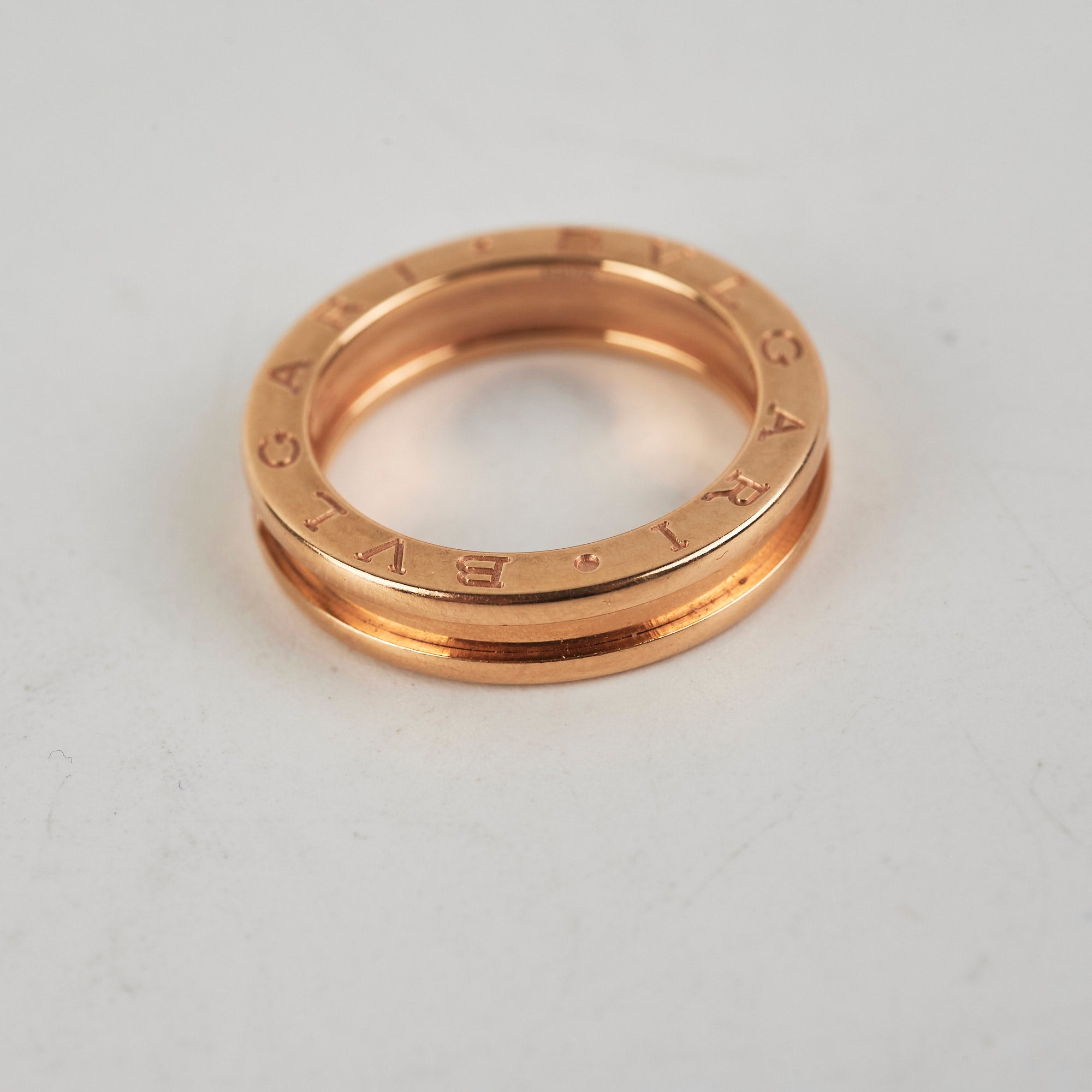 Bvlgari Pink Gold Ring Size 55 - Luxury 18K Rose Gold Women's Jewelry for Weddings, Anniversaries & Special Occasions