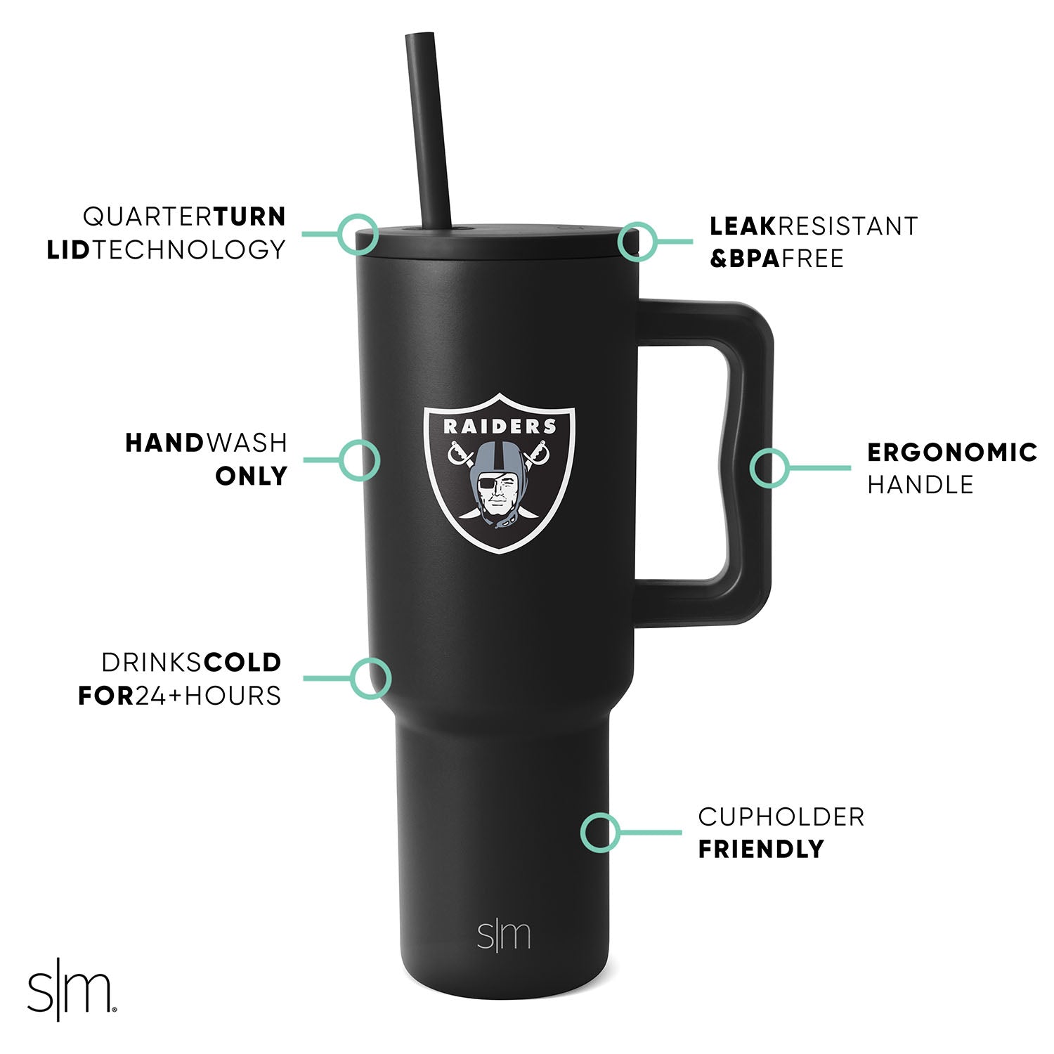 NFL Trek Tumbler 20oz Insulated Stainless Steel Water Bottle with Lid - Leakproof Travel Mug for Hot & Cold Drinks - Perfect for Football Games, Camping & Outdoor Activities