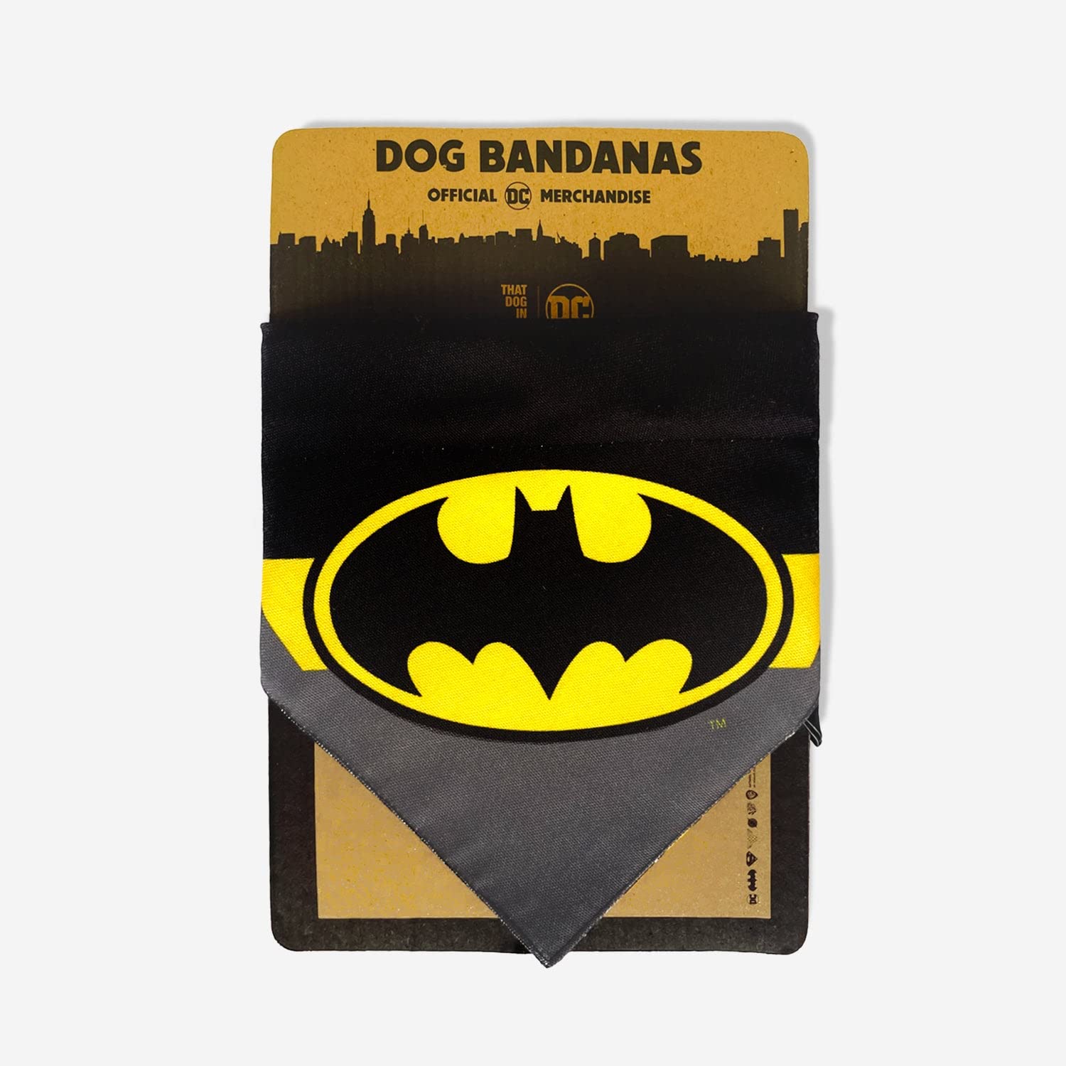 TDIT XDC Batman Reversible Dog Bandana with Adjustable Collar for Large Dogs - Perfect for Pet Costumes, Halloween & Superhero Themed Parties